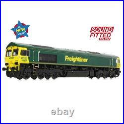 50-002SFX Class 66 606 Freightliner Loco DCC SOUND FITTED DELUXE OO Bachmann