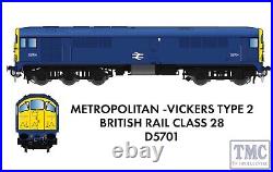 905506 Rapido Trains N Gauge Class 28 D5701 With Full Yellow Ends DCC SOUND