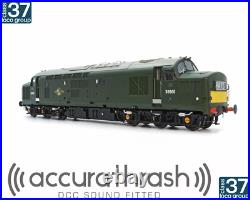 Accurascale ACC2618-DCC Class 37 BR Green with small yellow panel D6600 Sound