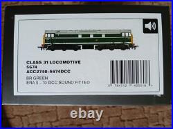 Accurascale ACC2740-5674DCC, Sound, Class 31 BR Green, Yellow Ends, MIB