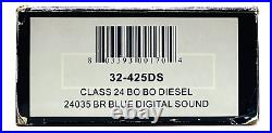 Bachmann 00 Gauge 32-425ds Class 24 Bo-bo Diesel 24035 Br Blue DCC Sound