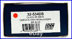 Bachmann 00 Gauge 32-534ds Class 55004 Blue Queens Own Highlander DCC Sound