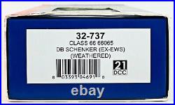 Bachmann 00 Gauge 32-737 Class 66 Diesel 66065 Db Schenker Ex Ews DCC Sound