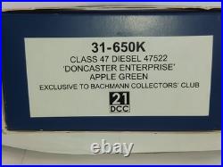 Bachmann 31-650K Class 47/4 47522'Doncaster Enterprise' BR Parcels Apple Green