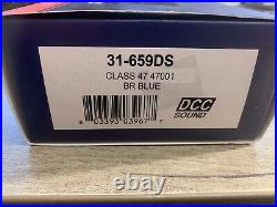 Bachmann 31-659DS OO Gauge Class 47 47403 BR Blue Renumbered Sound Removed Boxed
