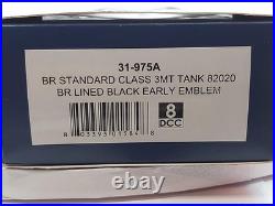 Bachmann 31-975A Standard Class 3MT 2-6-2T 82020 BR lined black Early EXCELLENT