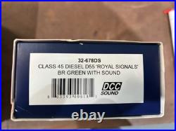Bachmann 32-678DS Class 45 Diesel D55 Royal Signals BR Green DCC Sound OO Gauge