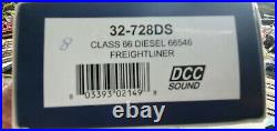 Bachmann 32-728DS Class 66 Diesel Freightliner 66546 DCC Sound Boxed OO Gauge