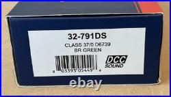 Bachmann 32-791DS Class 37/0 Loco No. D6739 BR Green DCC Sound Fitted