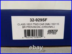 Bachmann 32-929SF Class 150/1 Two Car DMU 150115 BR Provincial DCC Sound OO NEW