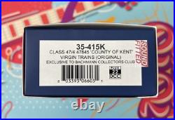 Bachmann 35-415K OO Class 47 47854 County of Kent Virgin DCC Sound ESU Excellent