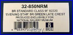 Bachmann OO Gauge 32-850 NRM'Evening Star' 92220 BR Class 9F 2-10-0. DCC Sound