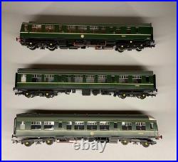 Boxed Bachmann DCC 32-911 Class 108 + Lights 3-Car DMU BR Green Yellow Panel OO