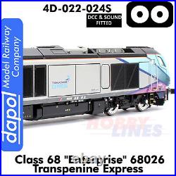 CLASS 68 Enterprise Transpenine Express Loco DCC Sound 176 OO Dapol 4D-022-024S