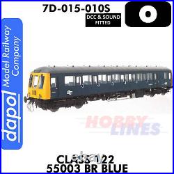 Class 122 55003 BR Blue Regional Rail DMU DCC & Sound O 143.5 Dapol 7D-015-010S