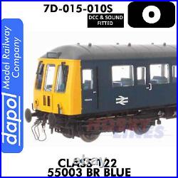 Class 122 55003 BR Blue Regional Rail DMU DCC & Sound O 143.5 Dapol 7D-015-010S