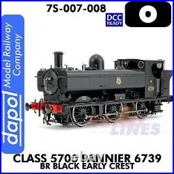 Class 5700 Pannier 6739 BR Black Early Crest Tank Loco O 143 Dapol 7S-007-008