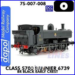 Class 5700 Pannier 6739 BR Black Early Crest Tank Loco O 143 Dapol 7S-007-008