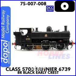 Class 5700 Pannier 6739 BR Black Early Crest Tank Loco O 143 Dapol 7S-007-008