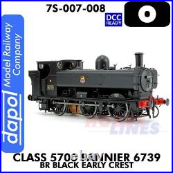 Class 5700 Pannier 6739 BR Black Early Crest Tank Loco O 143 Dapol 7S-007-008