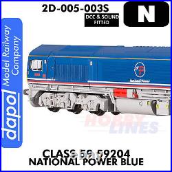 Class 59 59204 National Power Blue DCC&Sound Fitted N 1148 Dapol 2D-005-003S