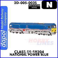 Class 59 59204 National Power Blue DCC&Sound Fitted N 1148 Dapol 2D-005-003S