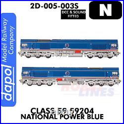 Class 59 59204 National Power Blue DCC&Sound Fitted N 1148 Dapol 2D-005-003S