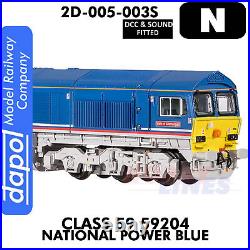 Class 59 59204 National Power Blue DCC&Sound Fitted N 1148 Dapol 2D-005-003S