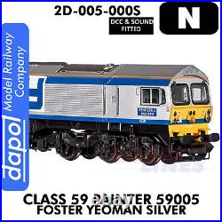 Class 59 Painter 59005 Foster Yeoman Silver DCC&Sound N 1148 Dapol 2D-005-000S