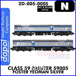 Class 59 Painter 59005 Foster Yeoman Silver DCC&Sound N 1148 Dapol 2D-005-000S