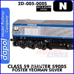 Class 59 Painter 59005 Foster Yeoman Silver DCC&Sound N 1148 Dapol 2D-005-000S