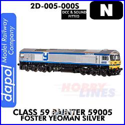 Class 59 Painter 59005 Foster Yeoman Silver DCC&Sound N 1148 Dapol 2D-005-000S