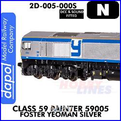 Class 59 Painter 59005 Foster Yeoman Silver DCC&Sound N 1148 Dapol 2D-005-000S