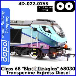 Class 68 Black Douglas 68030 Transpenine Express DCC Sound OO DAPOL 4D-022-025S