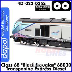 Class 68 Black Douglas 68030 Transpenine Express DCC Sound OO DAPOL 4D-022-025S