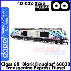 Class 68 Black Douglas 68030 Transpenine Express DCC Sound OO DAPOL 4D-022-025S