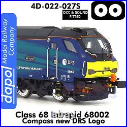 Class 68 Intrepid 68002 Compass new DRS Logo DCC Sound 176 OO DAPOL 4D-022-027S