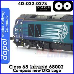 Class 68 Intrepid 68002 Compass new DRS Logo DCC Sound 176 OO DAPOL 4D-022-027S
