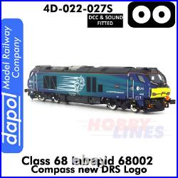 Class 68 Intrepid 68002 Compass new DRS Logo DCC Sound 176 OO DAPOL 4D-022-027S