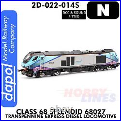 Class 68 Splendid 68027 Transpennine Express DCC&Sound N 1148 Dapol 2D-022-015S