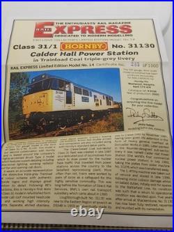 DCC FITTED Hornby R2526 OO Gauge Coal Sector Class 31 No 31130 Limited Ed MINT