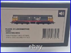 DCC SOUND Accurascale ACC3186-DCC Class 31 31301 Railfreight Red-Stripe MINT
