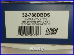 DCC SOUND Bachmann 32-788DBDS Class 37/0 37142 in Departmental grey OO MINT