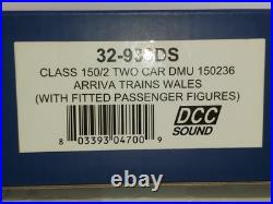 DCC SOUND Bachmann 32-939DS Arriva Trains Class 150 150236 With Passengers MINT