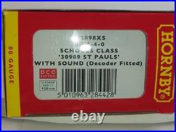 DCC SOUND Hornby R2898XS Schools Class 4-4-0 30909 St Pauls BR Black OO Gauge
