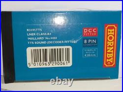 DCC SOUND Hornby R3395TTS Class A4 4-6-2 4468 Mallard LNER Garter Blue BNIB