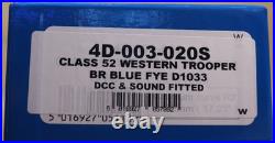 Dapol 4D-003-020S Class 52 Western Trooper D1033 BR Blue DCC Sound Fitted