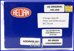 Heljan'o' Gauge Br Green Unnumbered Class 31 Diesel Locomotive DCC Sound