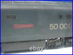 Hornby R2487 OO scale withDCC Sound Class 50 renumbered as 50001 in BR Blue