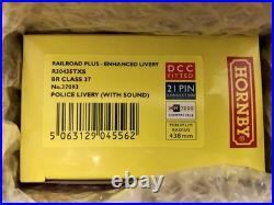Hornby R30435TXS BR Class37 No. 37093 Police Livery. Sound, Siren & Blue Light